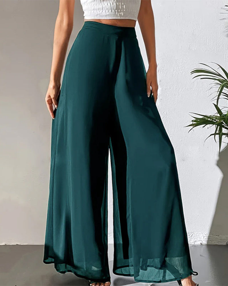 Pantalon Mince Aéré Détendu Large Jambe