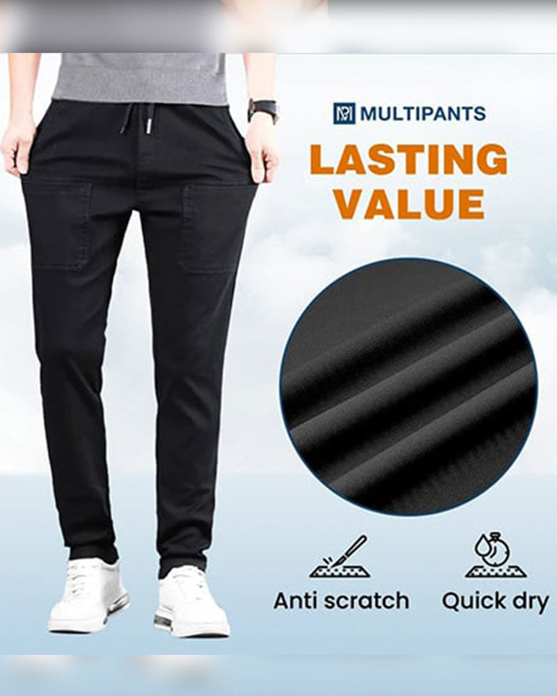 Multipants – Pantalon Cargo Extensible À Haute Élasticité, Multi-Poches Et Durable
