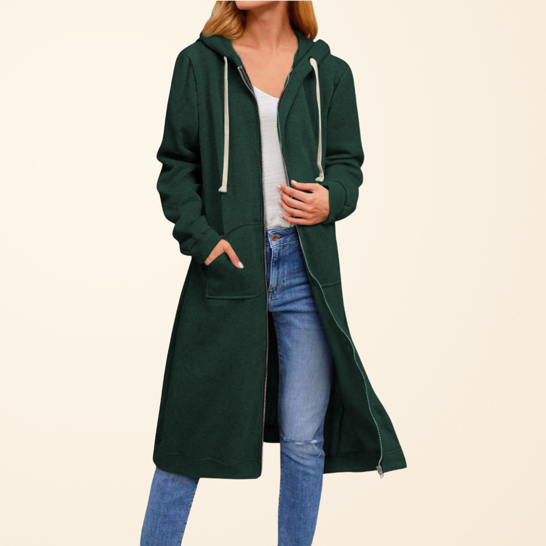 Élise | Cardigan zippé long oversize