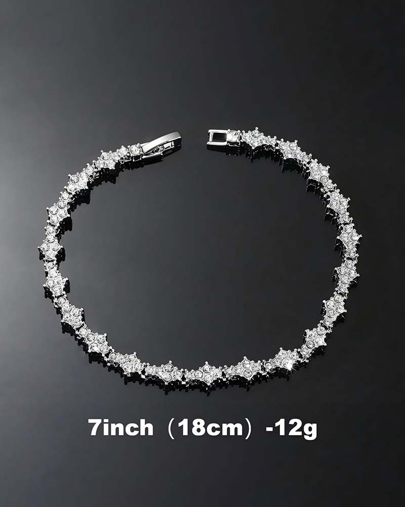 Bracelet Classique Étincelant Zircone Cubique Commémoratif