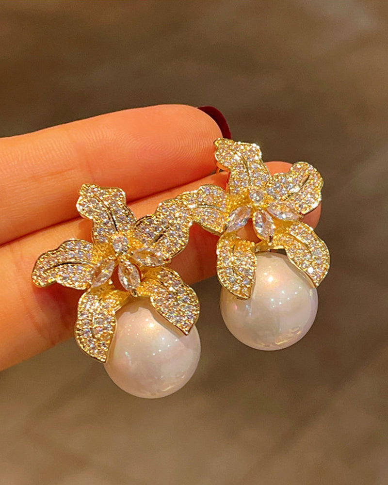 Boucles d'oreilles en perles de lys