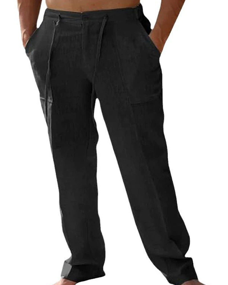 Pantalon Unie Poche Cordon Plage