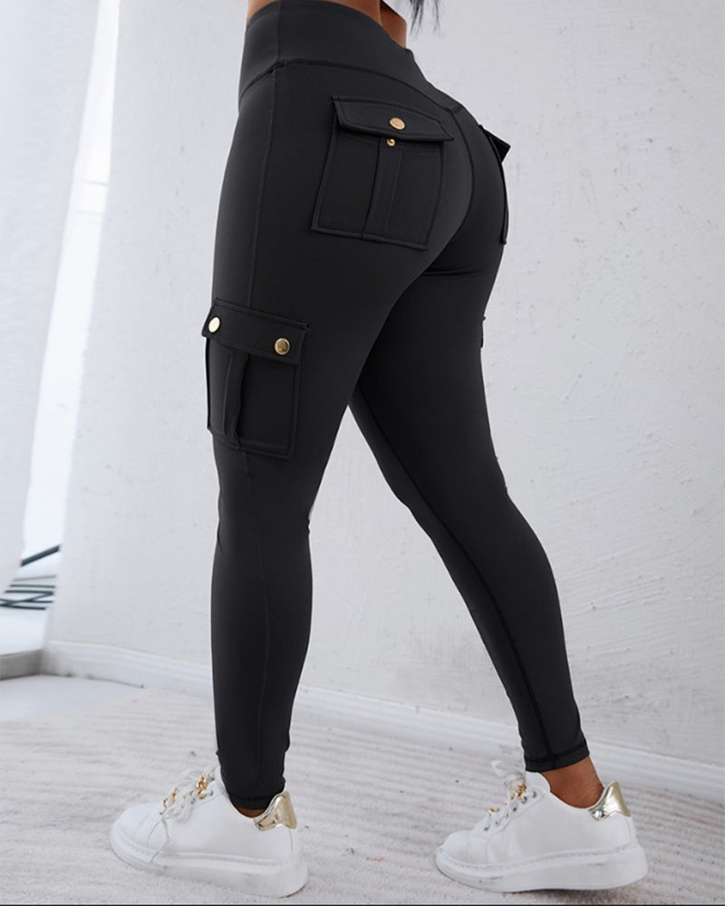 Pantalon taille haute avec poche et séchage rapide