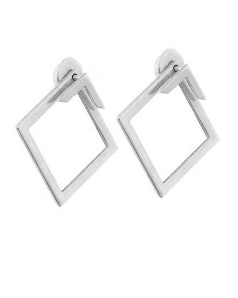 Boucles d'oreilles simples et élégantes en forme de diamant