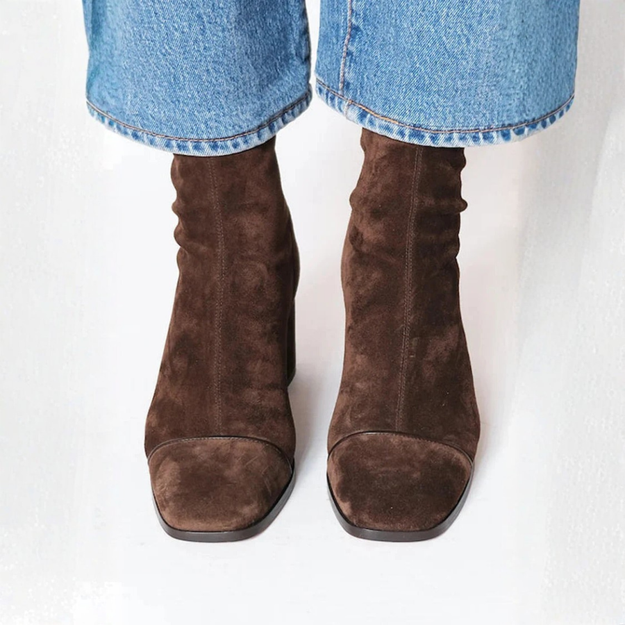 Isaline - Bottines Élégantes à Talons Carrés