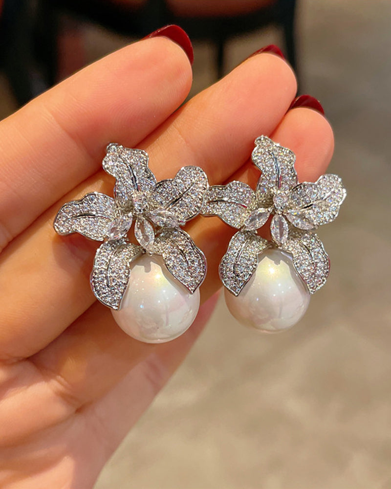 Boucles d'oreilles en perles de lys