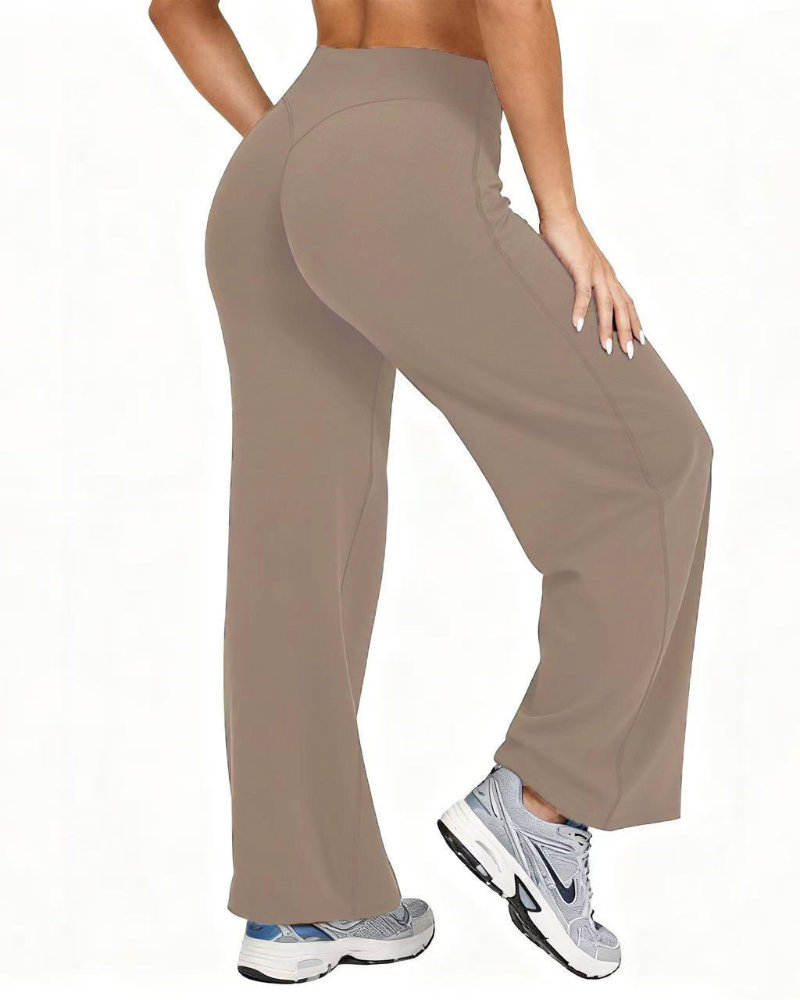 Pantalon Décontracté Yoga Large Jambe