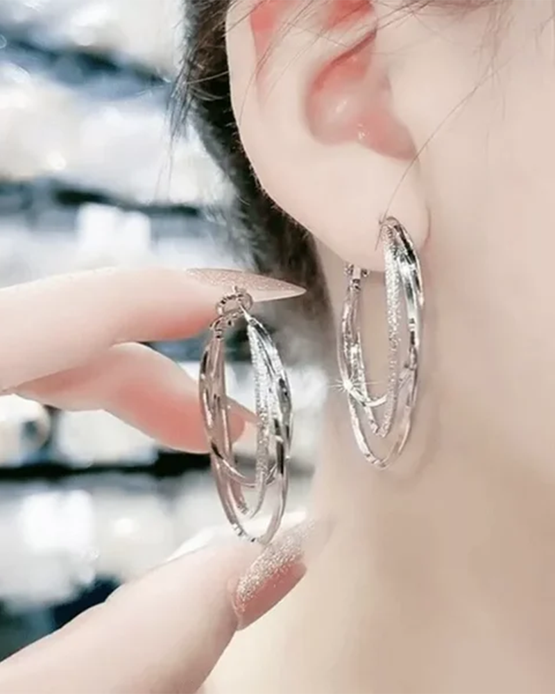 Boucles d'oreilles à plusieurs couches