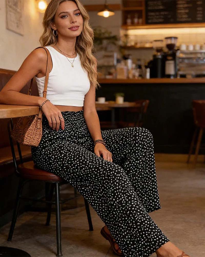 Pantalon Large – Décontracté, Stretch Et Ample