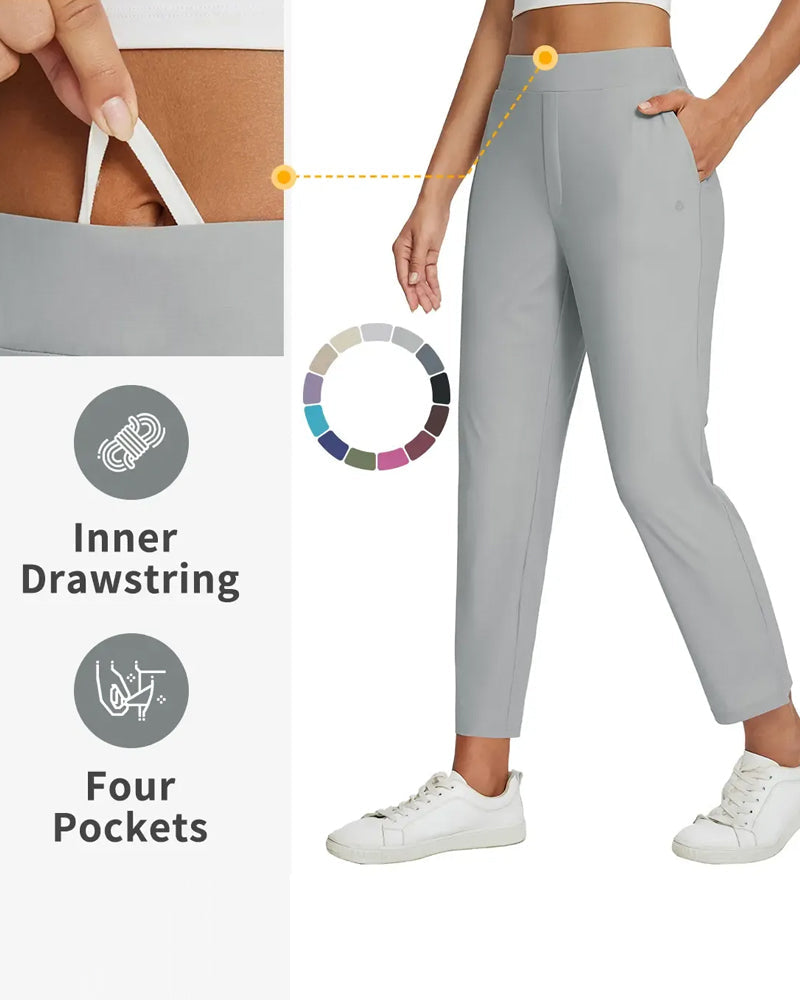 Pantalon Uni Longueur Neuf-quarts