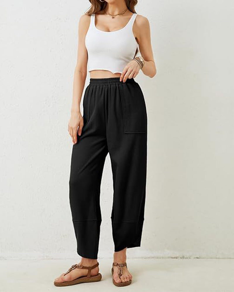 Pantalon Femme Sarouel Jambe Large