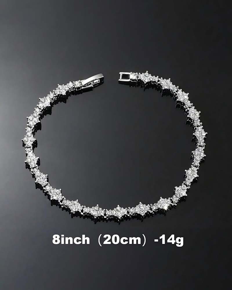 Bracelet Classique Étincelant Zircone Cubique Commémoratif