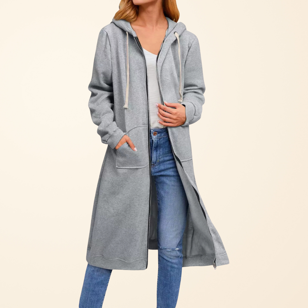 Élise | Cardigan zippé long oversize