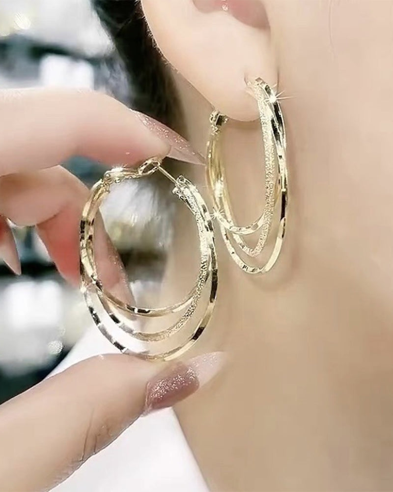Boucles d'oreilles à plusieurs couches