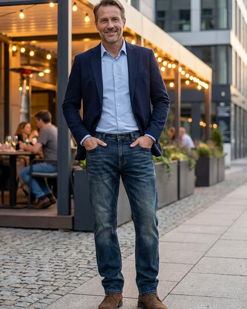 Pantalon Homme Taille Moyenne-Haute Vintage
