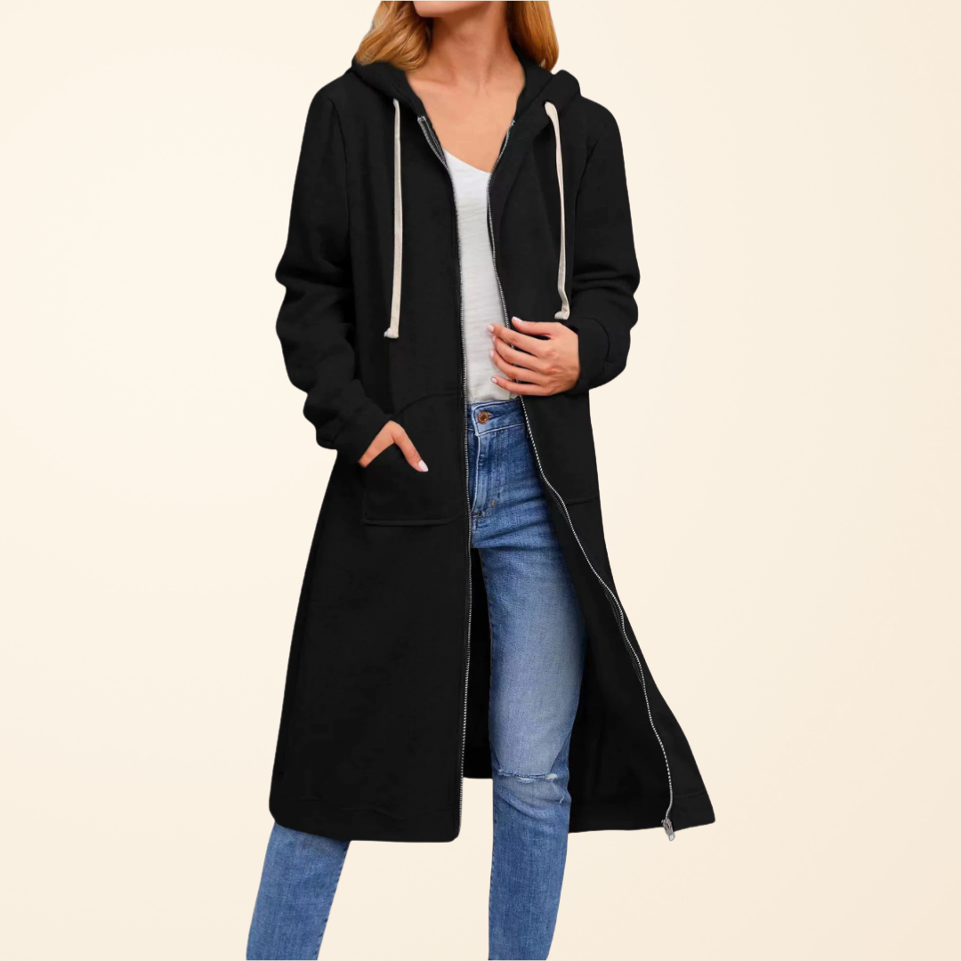 Élise | Cardigan zippé long oversize
