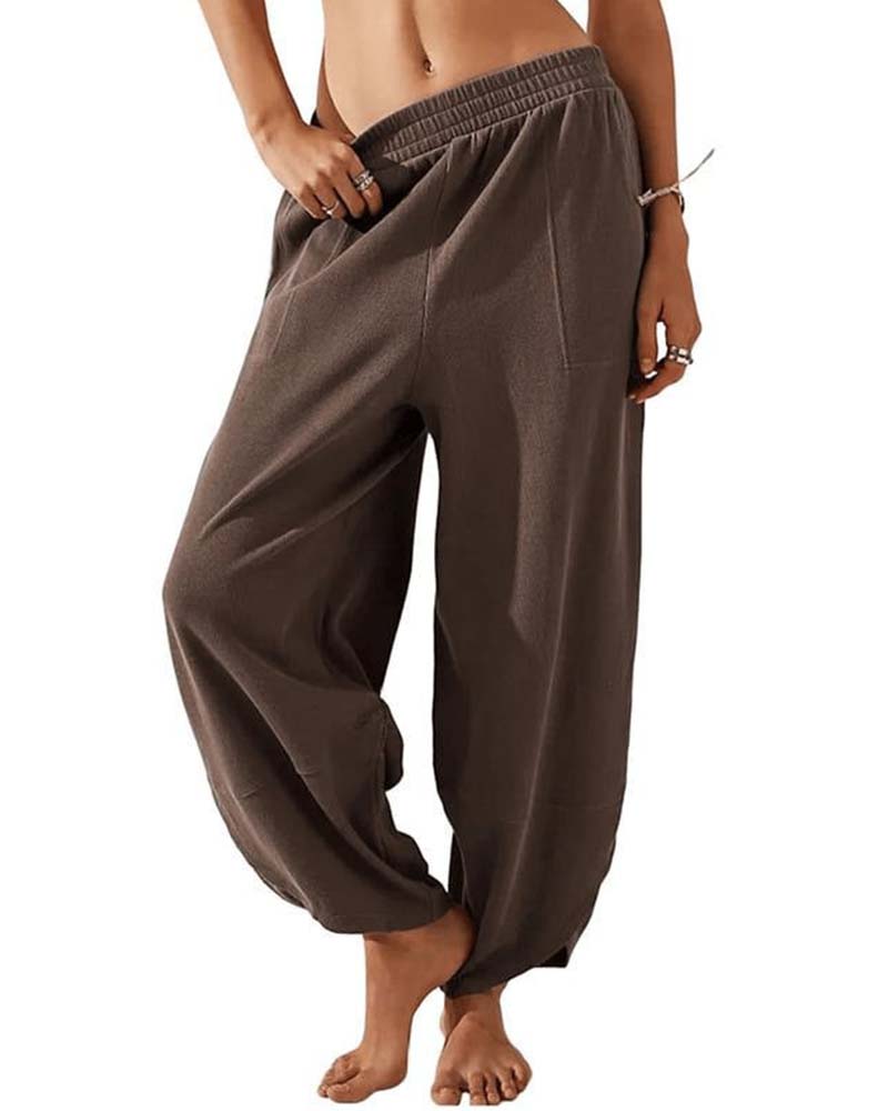 Pantalon Taille Élastique Harem