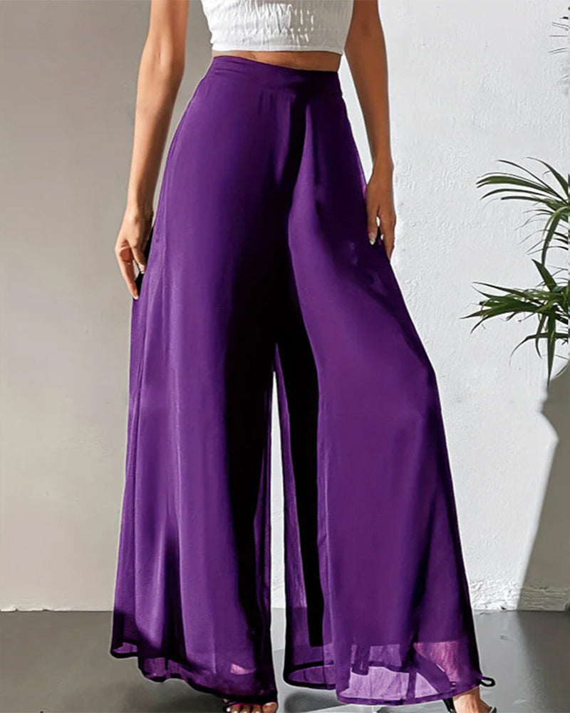 Pantalon Mince Aéré Détendu Large Jambe