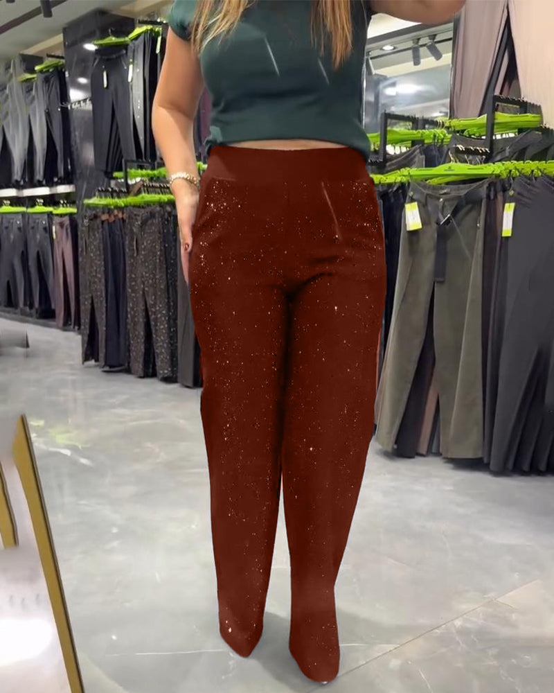 Pantalon Large Tendance Et Décontracté