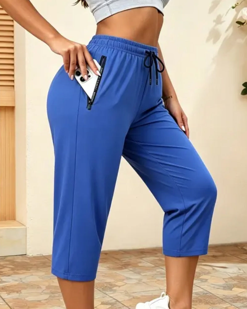 Pantalon Cordon De Serrage Séchage Rapide Racourci Sport
