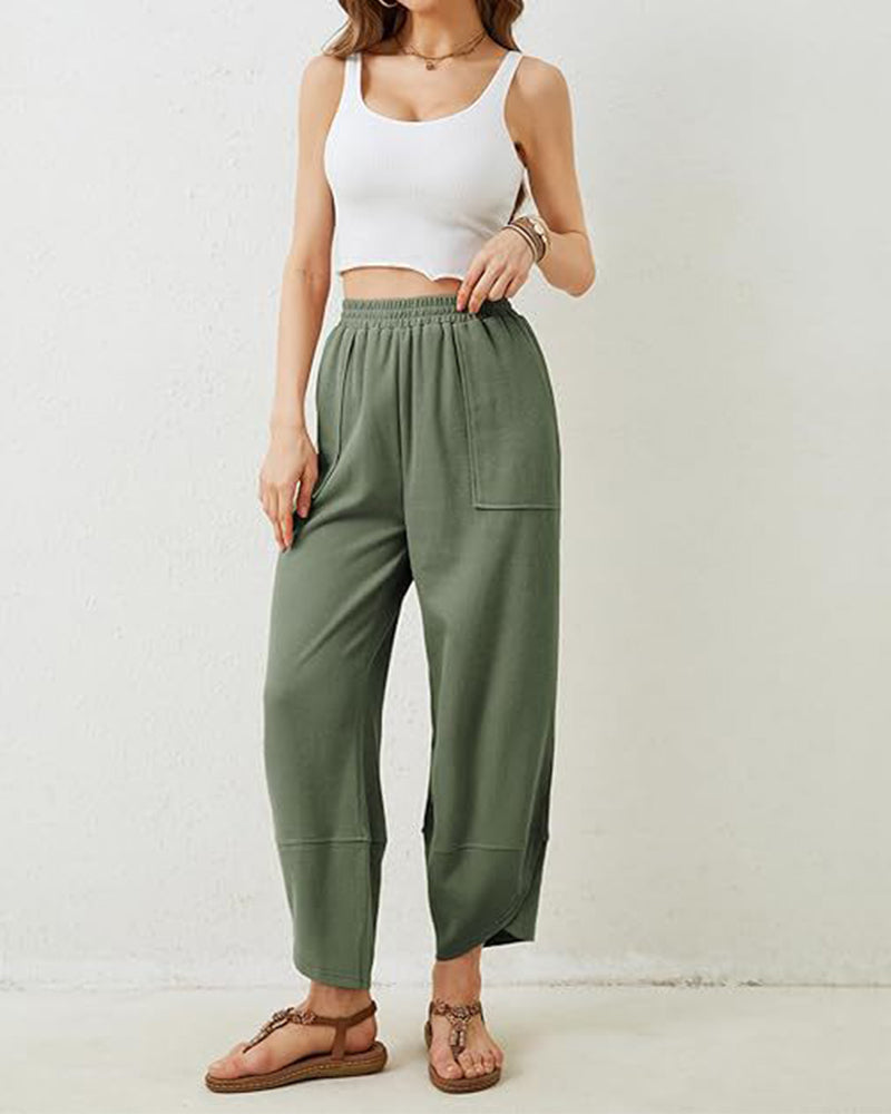 Pantalon Femme Sarouel Jambe Large
