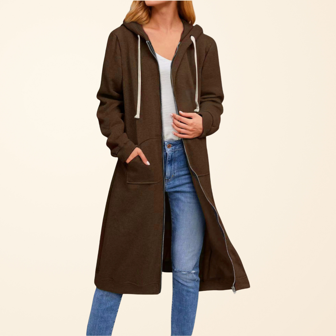Élise | Cardigan zippé long oversize