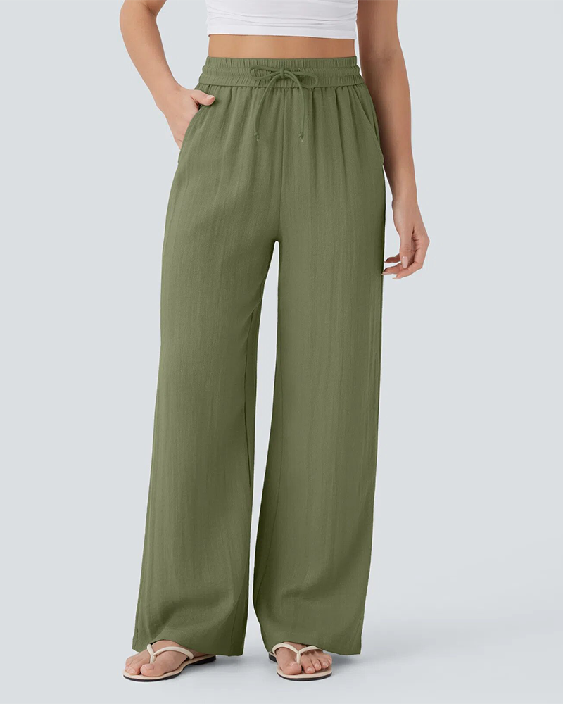 Pantalon Poche Latérale Lacé