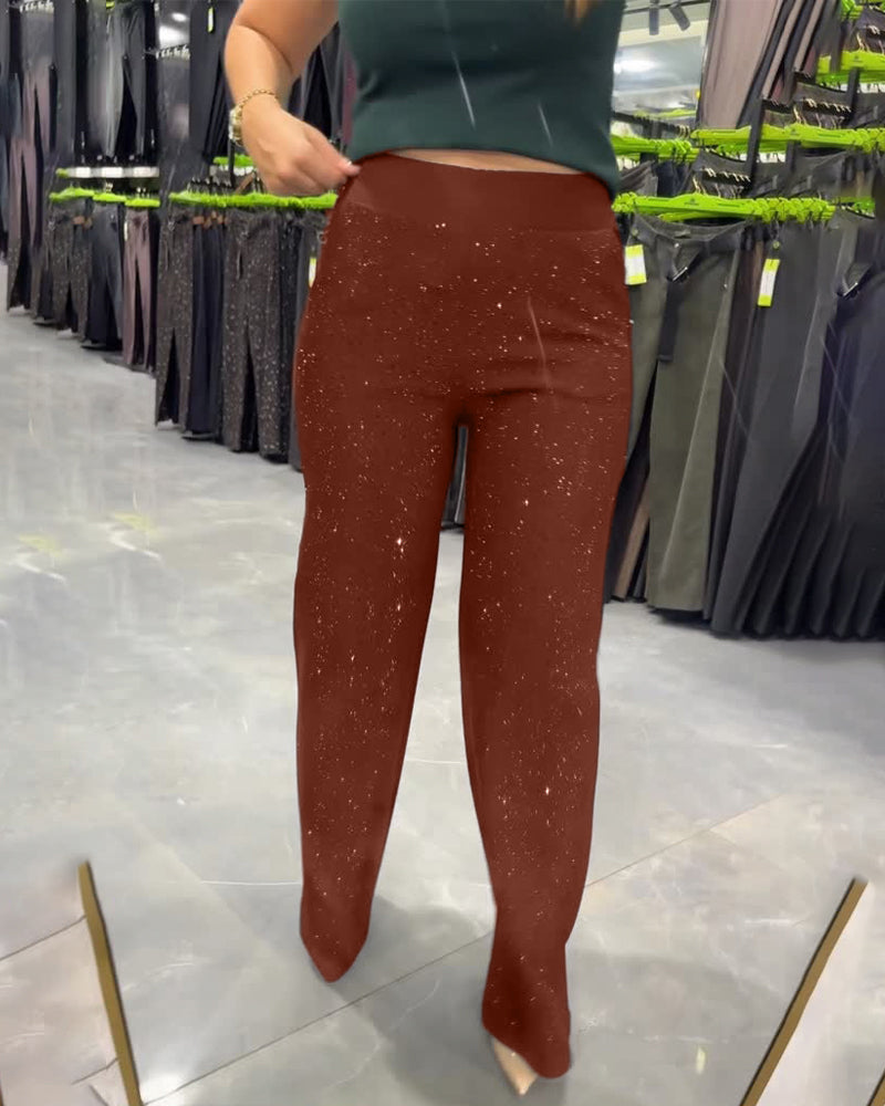 Pantalon Large Tendance Et Décontracté