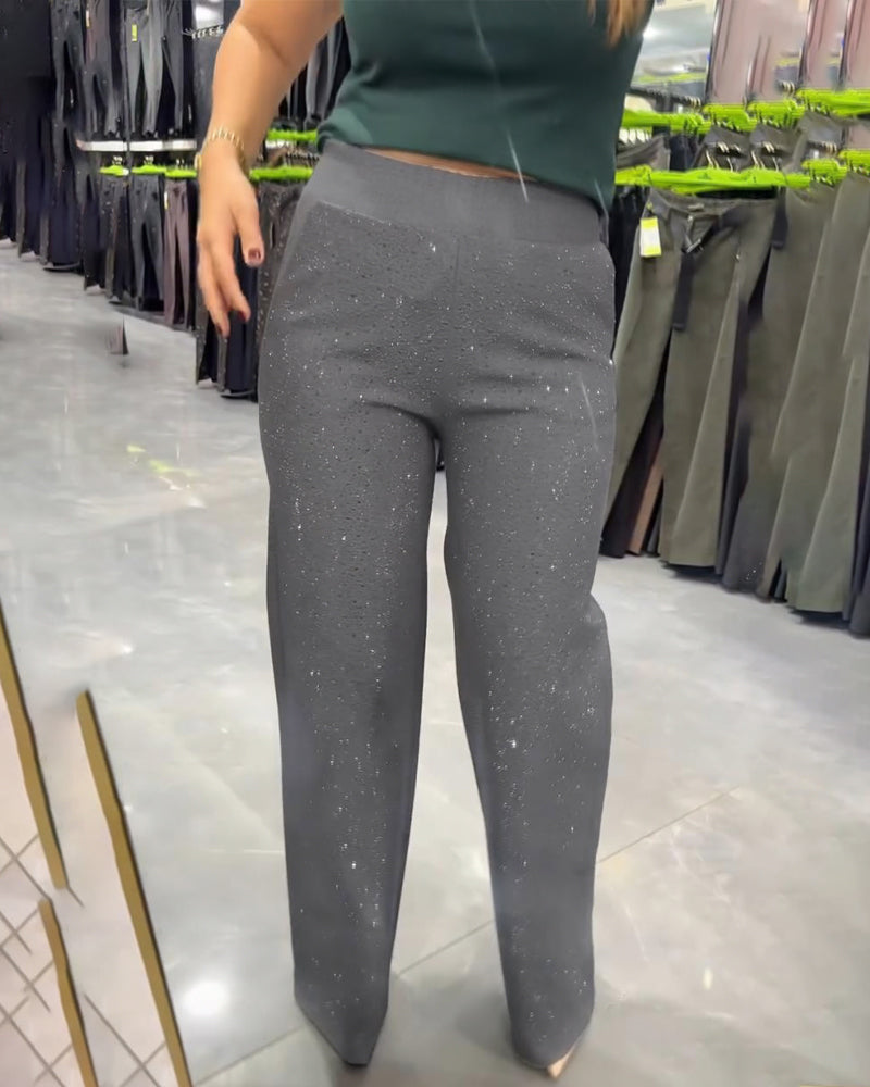 Pantalon Large Tendance Et Décontracté