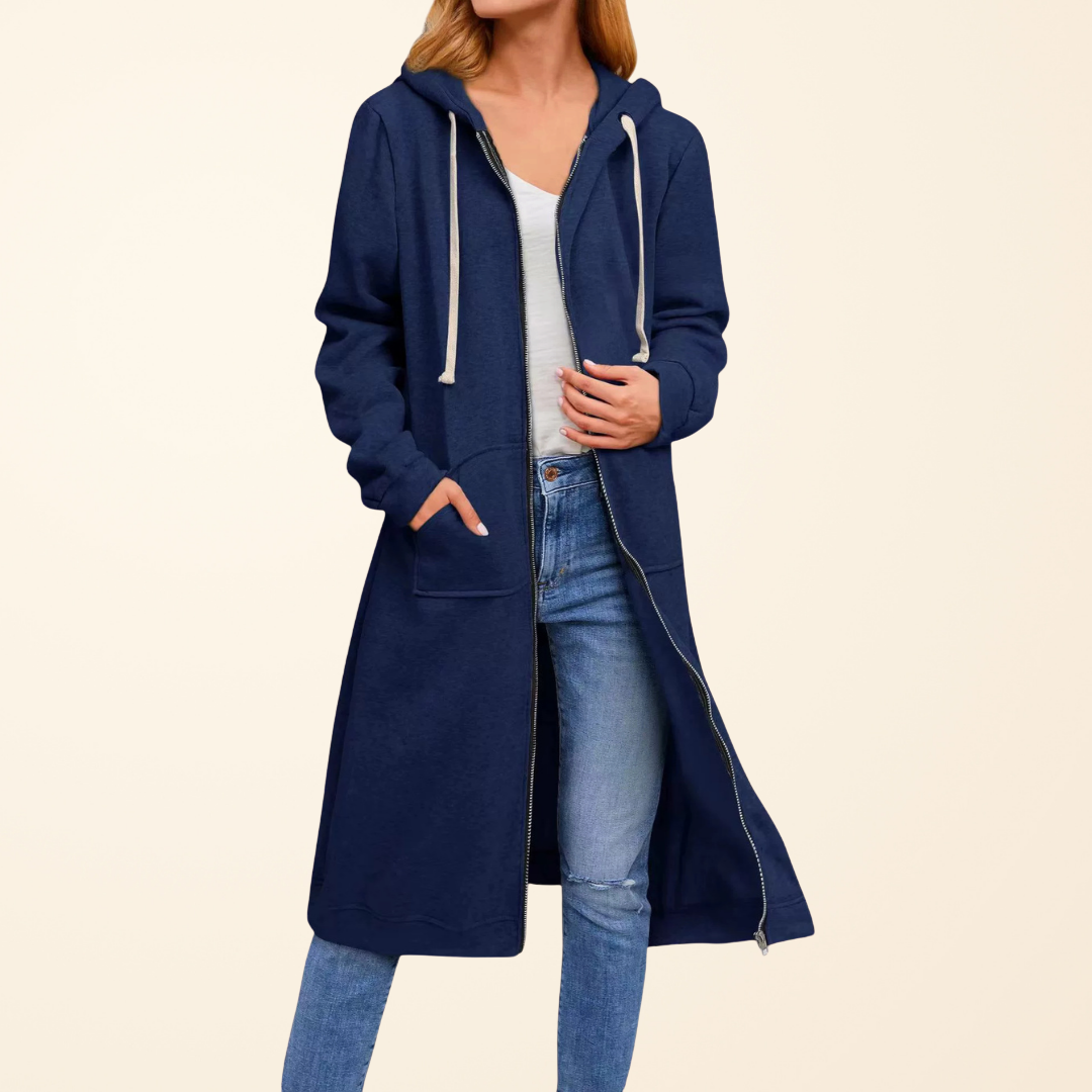 Élise | Cardigan zippé long oversize