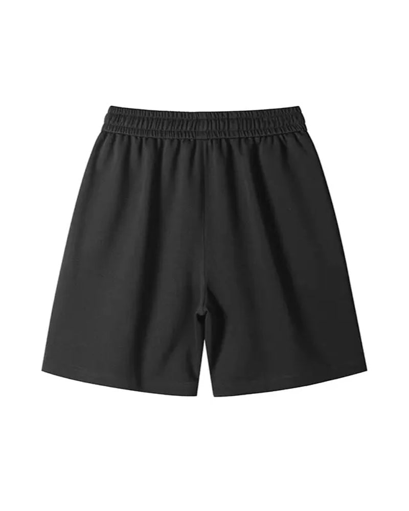Short Décontracté Jambe Droite Cordon De Serrage Bermuda
