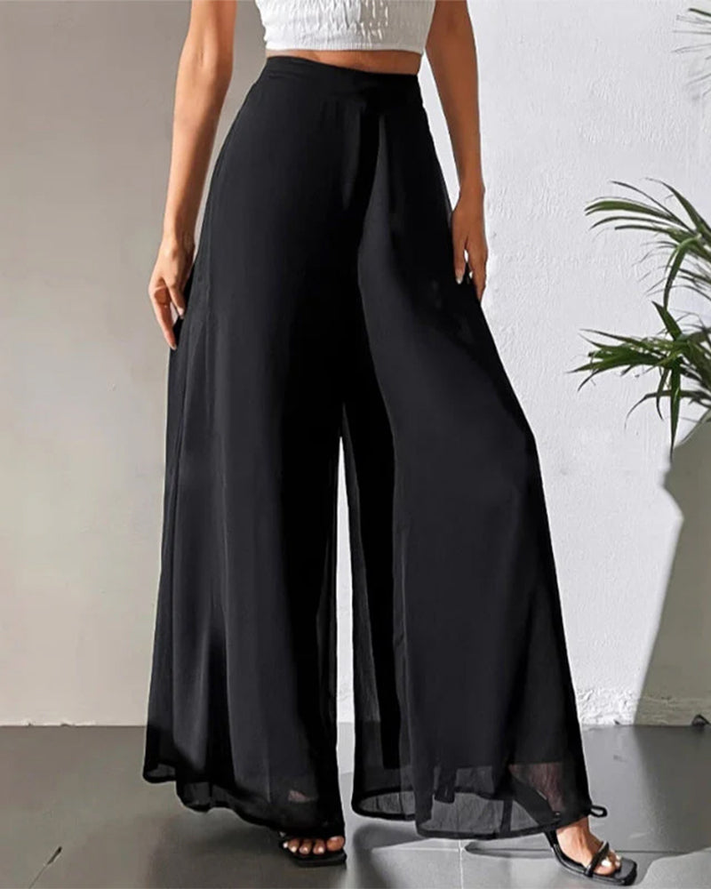 Pantalon Mince Aéré Détendu Large Jambe