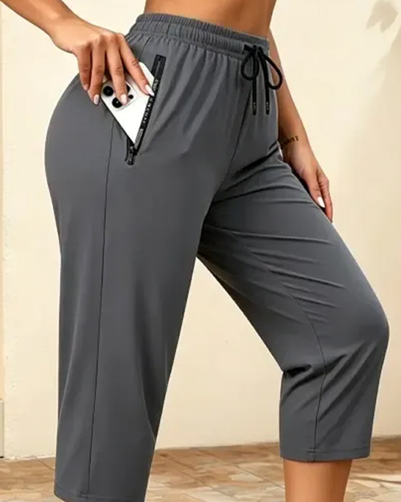 Pantalon Cordon De Serrage Séchage Rapide Racourci Sport