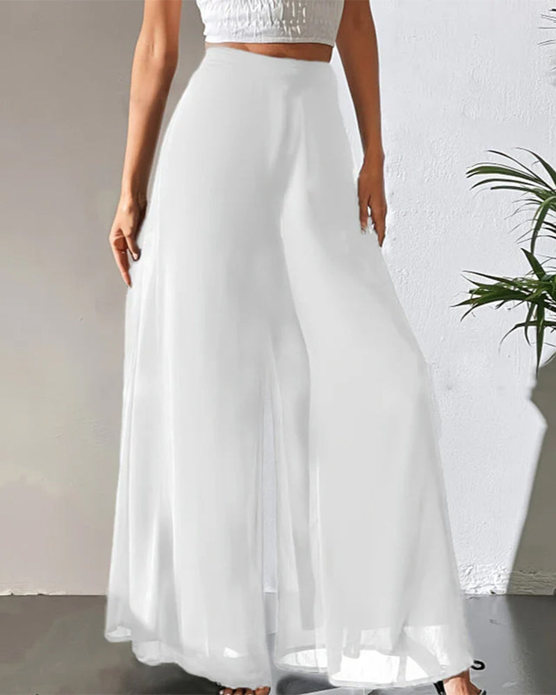 Pantalon Mince Aéré Détendu Large Jambe