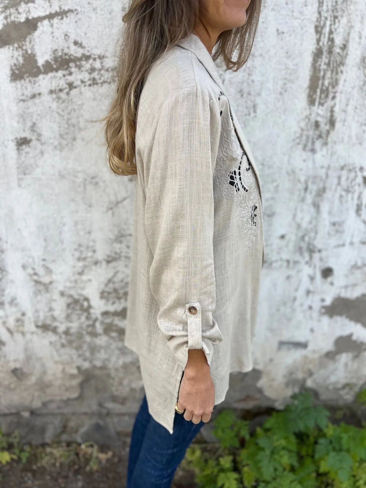 Thalie | Blazer d'été avec détails en dentelle