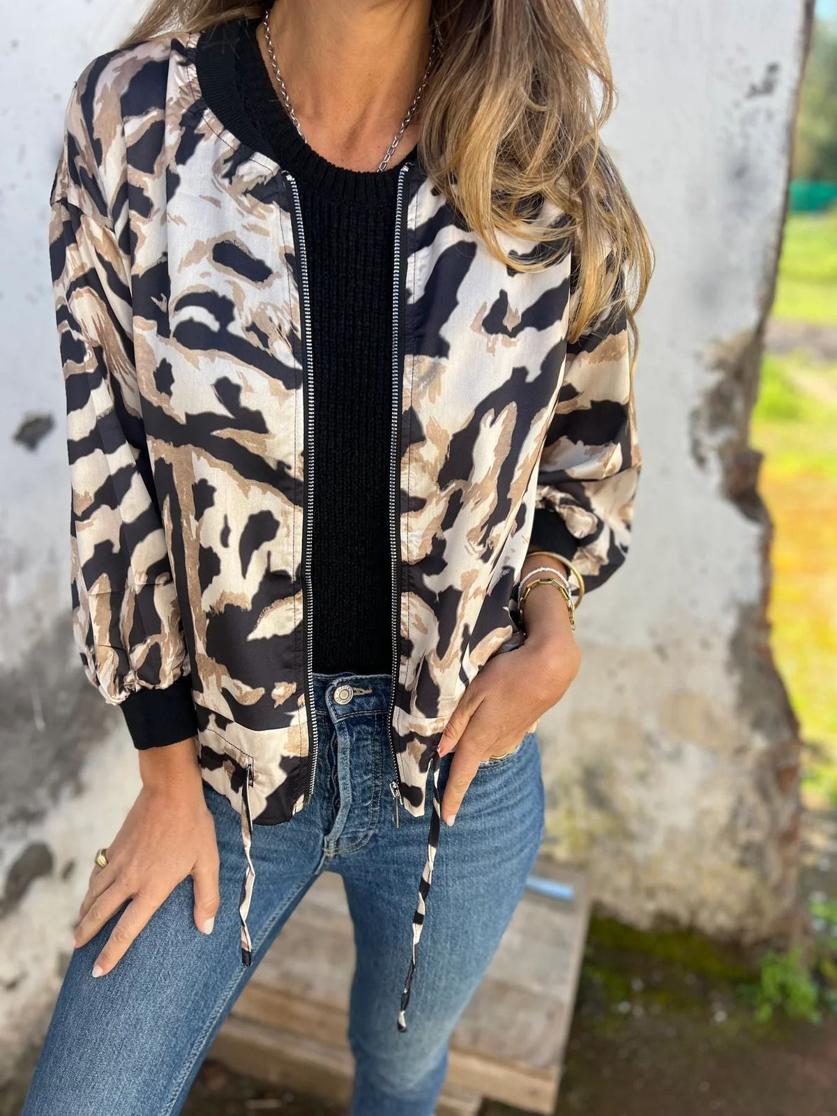 Réva | Bomber tendance à imprimé zèbre