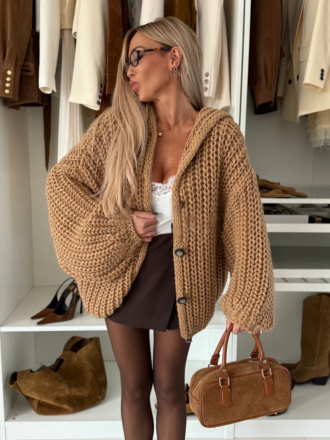 Maïa | Gilet en maille épaisse à boutons