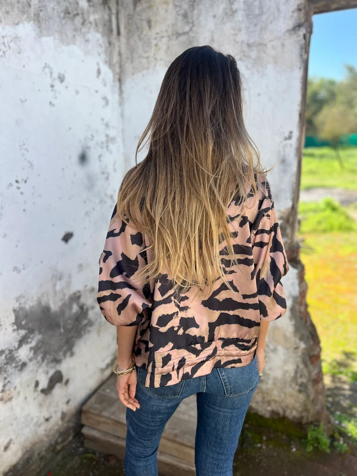 Réva | Bomber tendance à imprimé zèbre