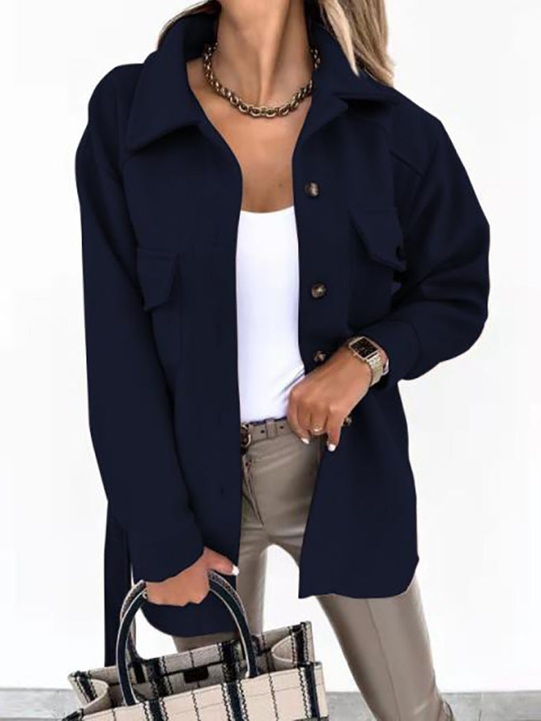 Daphné | Veste chic à boutons et col chemise
