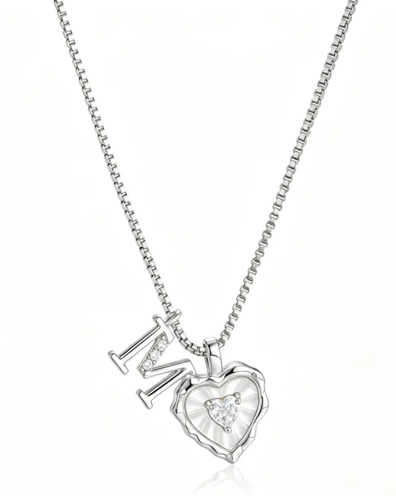 A–Z Micro-Pavé Lettre Initiale Pendentif Collier