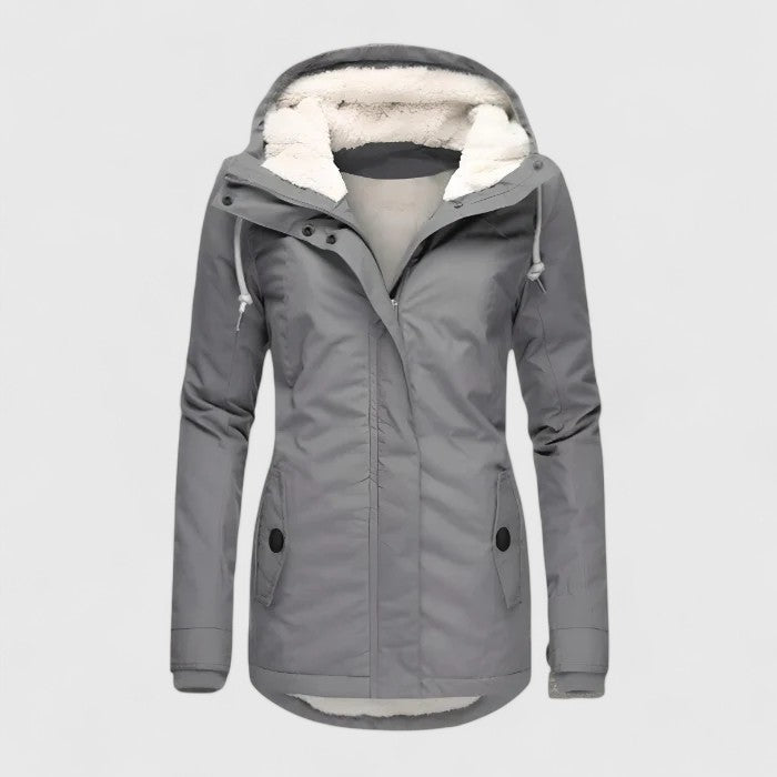 Solenne | Veste d’hiver doublée effet sherpa