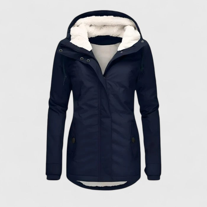 Solenne | Veste d’hiver doublée effet sherpa