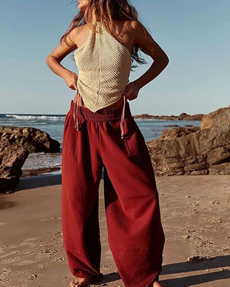 Pantalon Taille Élastique Harem