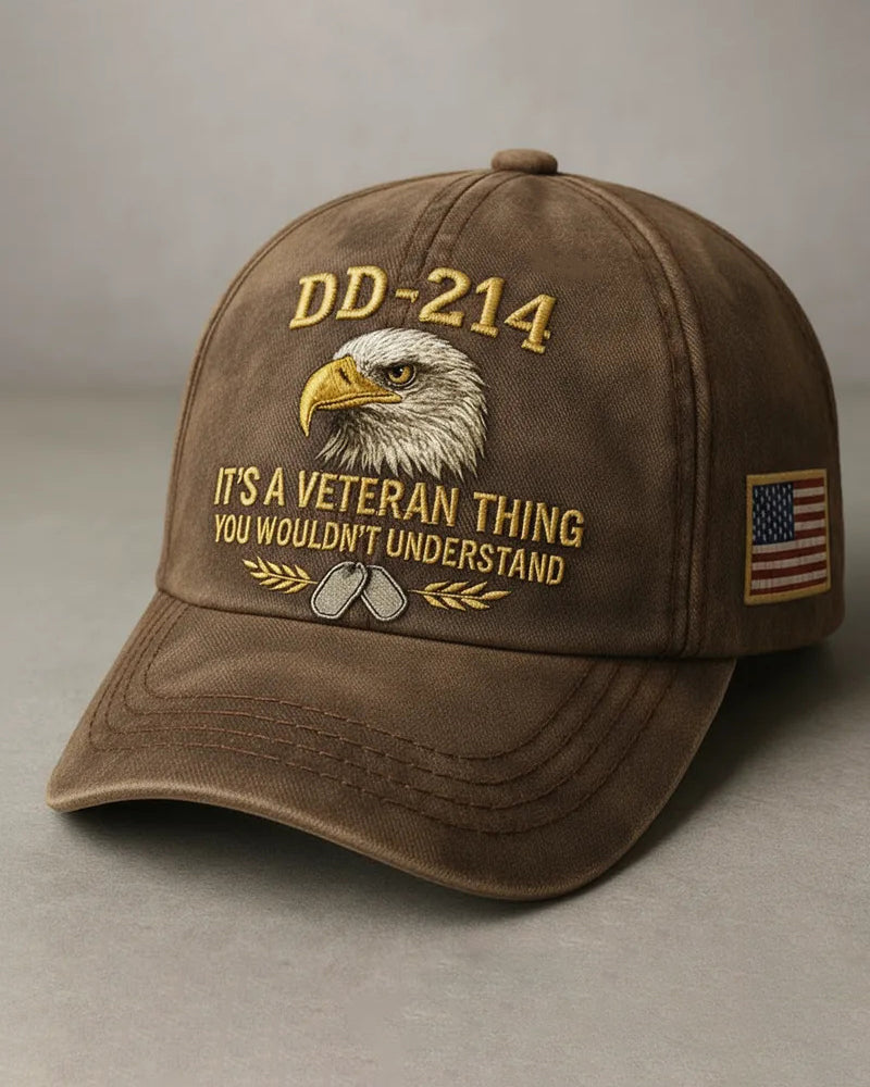 Casquette DD-214 Ancien Combattant Brodée 3D