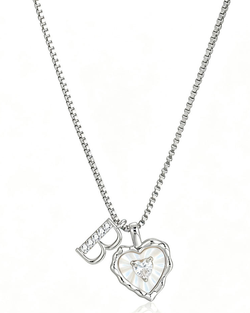 A–Z Micro-Pavé Lettre Initiale Pendentif Collier