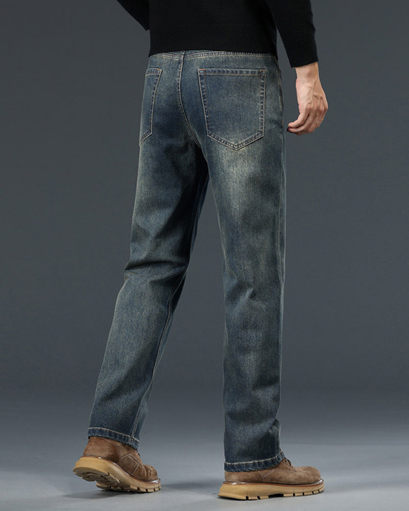 Pantalon Homme Taille Moyenne-Haute Vintage