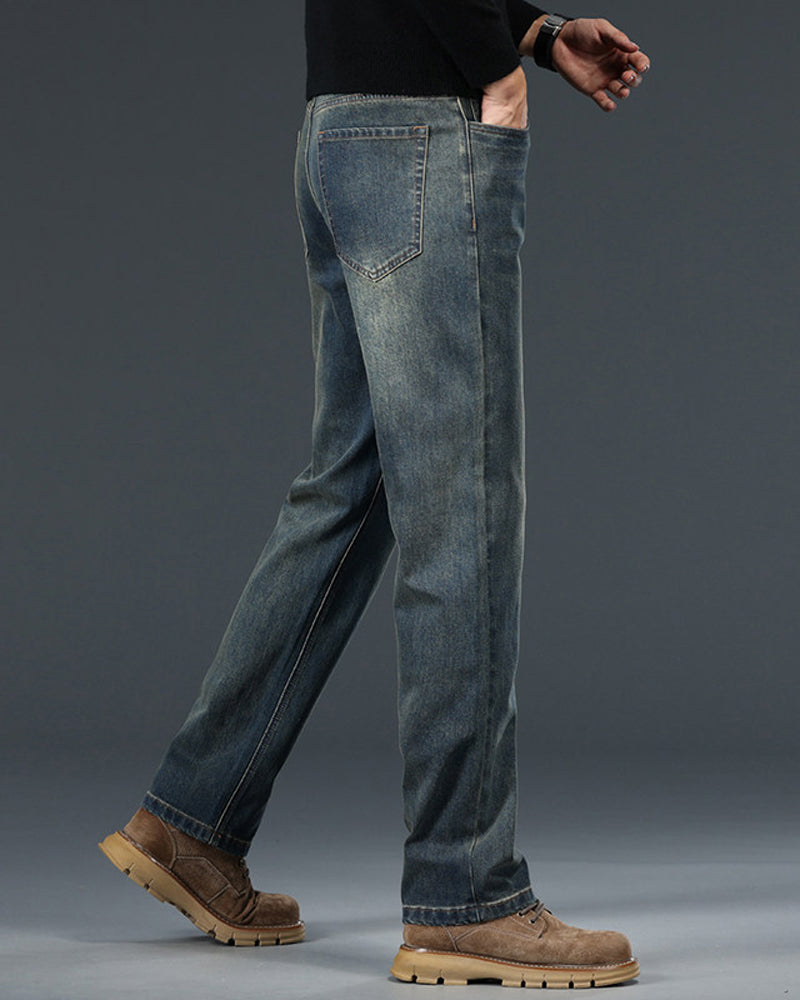 Pantalon Homme Taille Moyenne-Haute Vintage