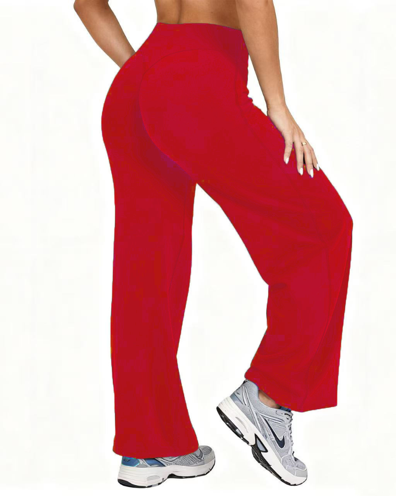 Pantalon Décontracté Yoga Large Jambe
