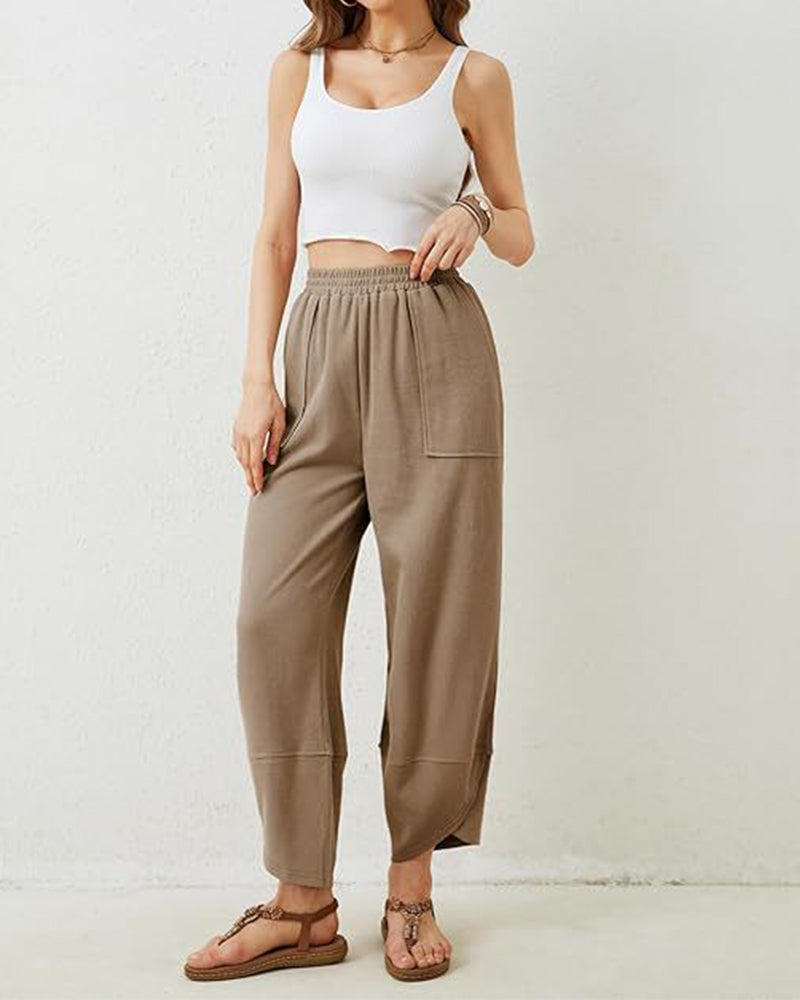 Pantalon Femme Sarouel Jambe Large