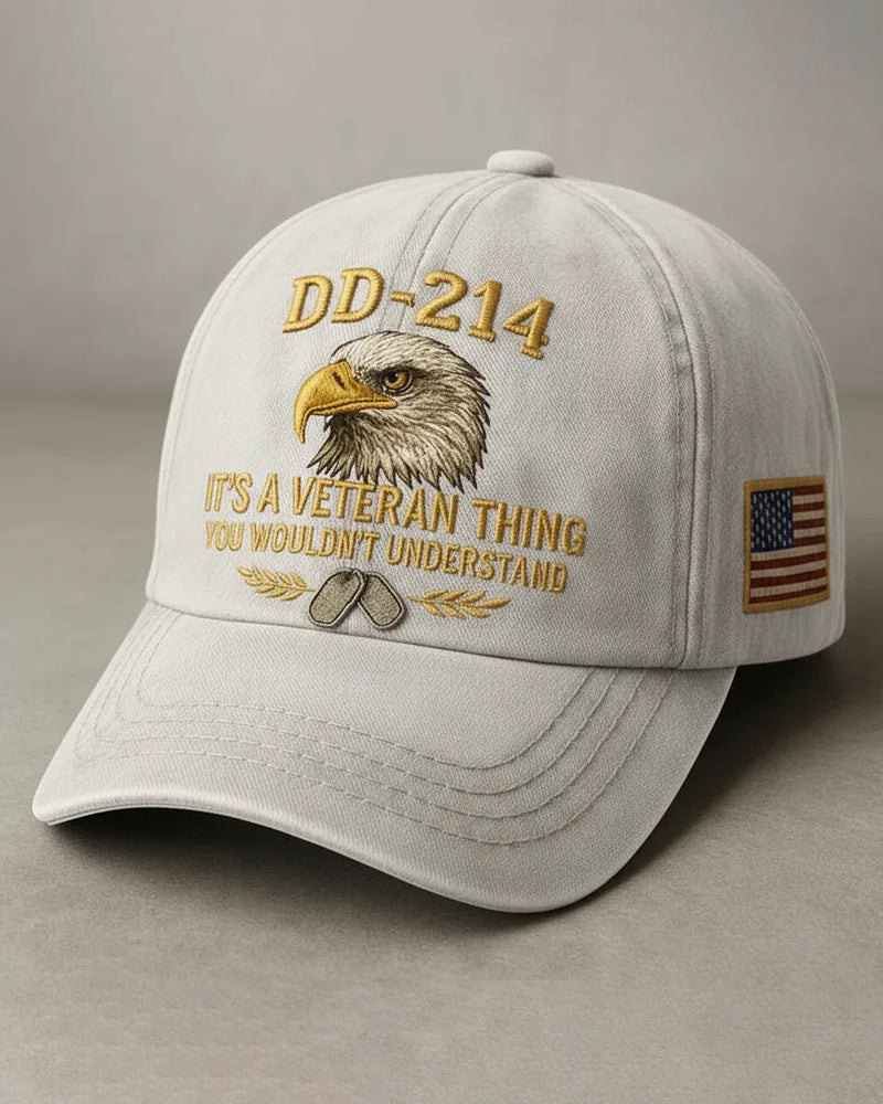 Casquette DD-214 Ancien Combattant Brodée 3D
